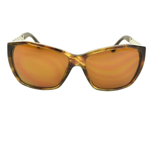 CHANEL Chain: Brown, Leather CC Logo Sunglasses lw - Picture 5 of 10